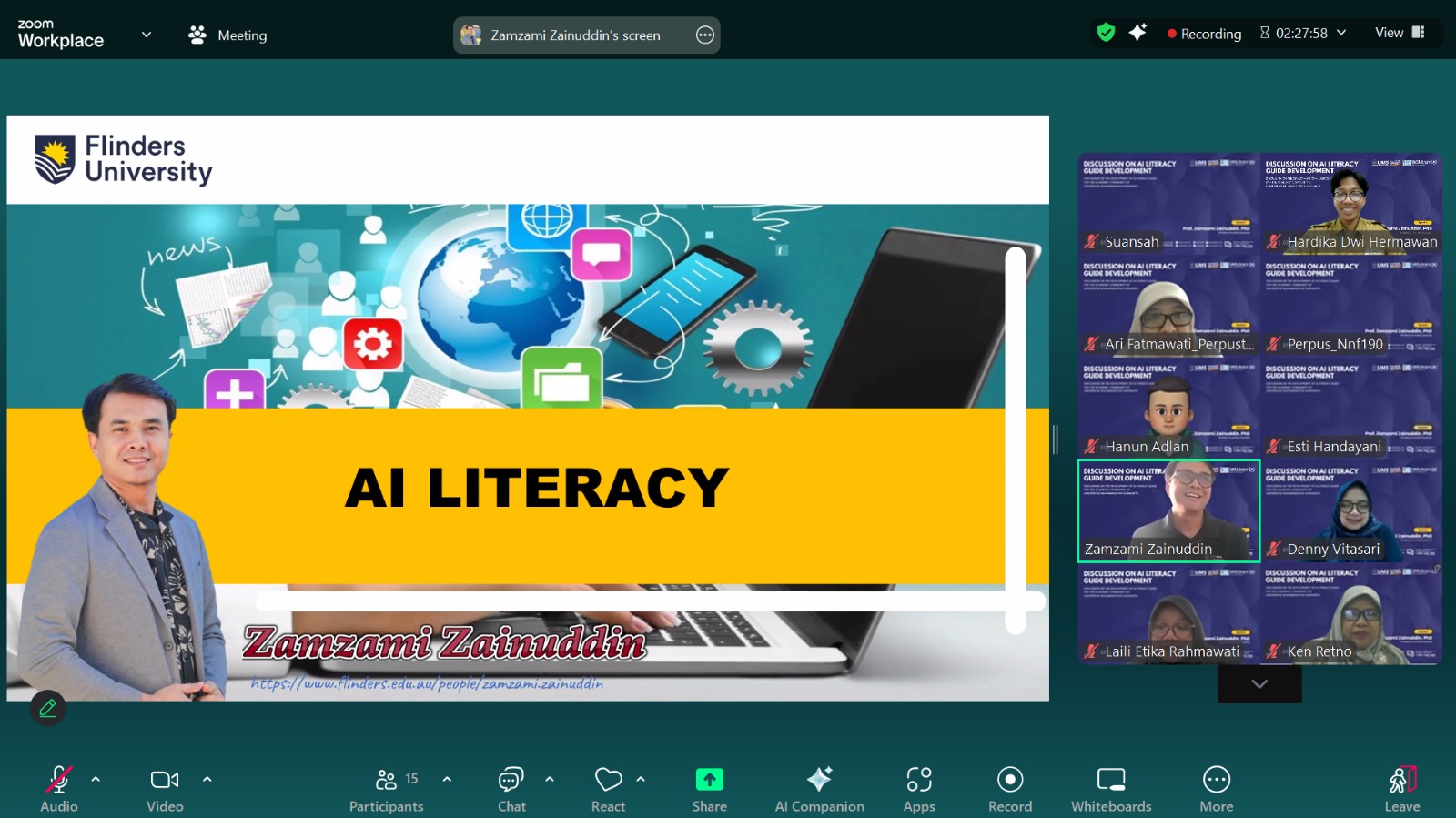 Perpustakaan UMS Dorong Literasi AI: Kolaborasi dengan Pakar Flinders University untuk Panduan Akademik