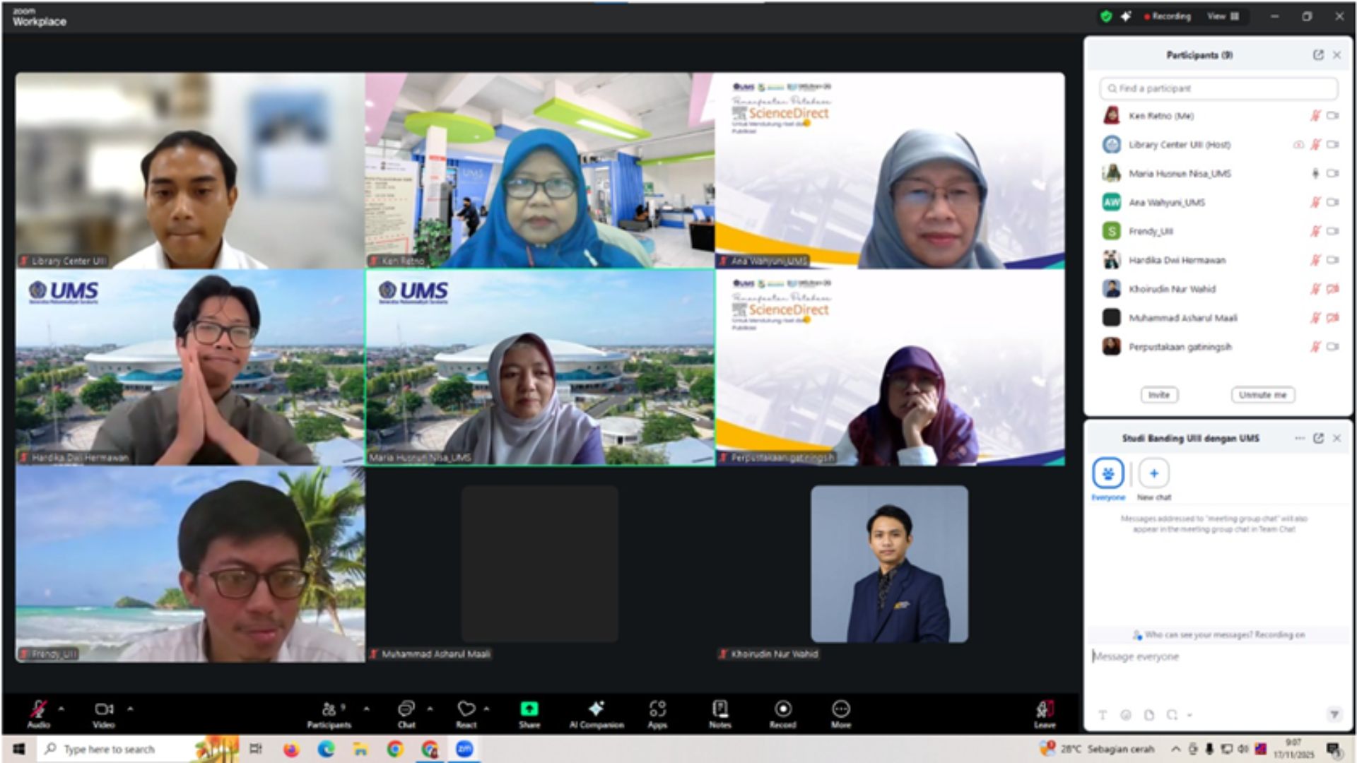 Perpustakaan UIII Gelar Studi Banding Virtual ke UMS, Bahas Implementasi Koha Secara Menyeluruh