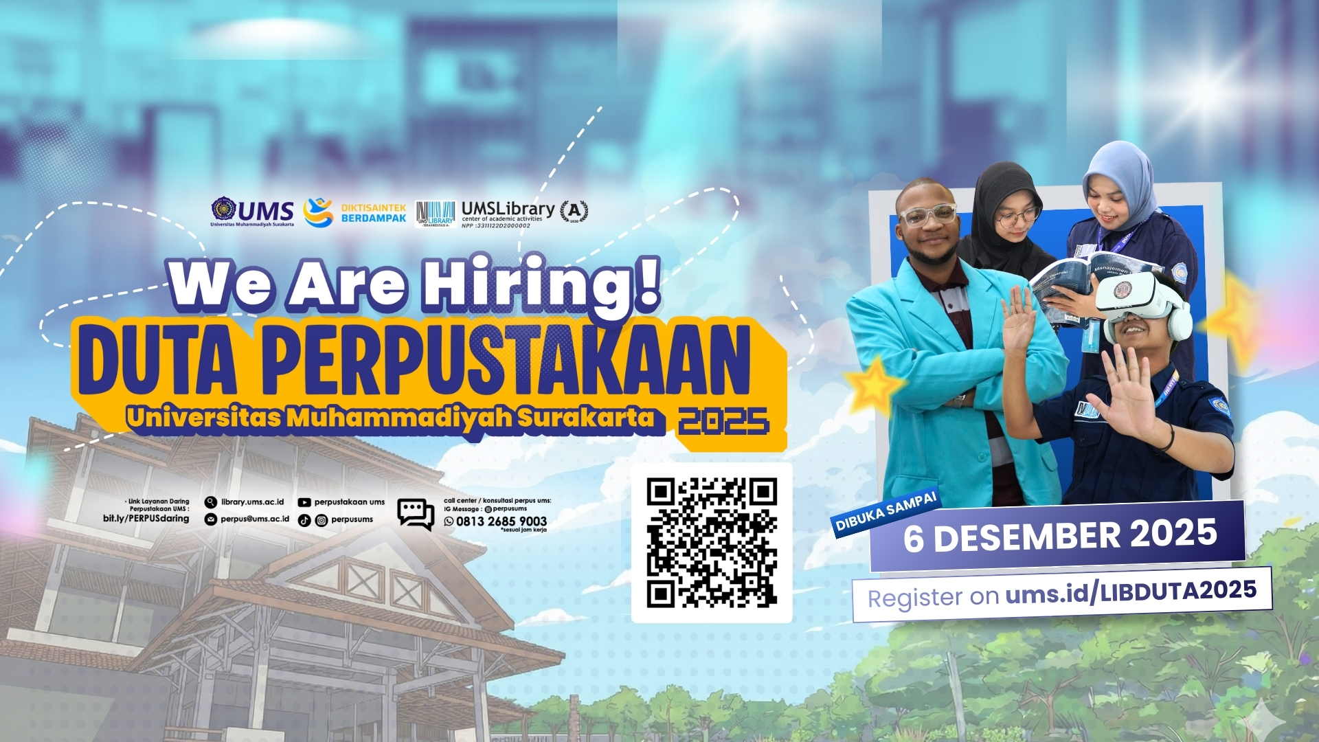 [DIBUKA] Pendaftaran Duta Perpustakaan UMS tahun 2025