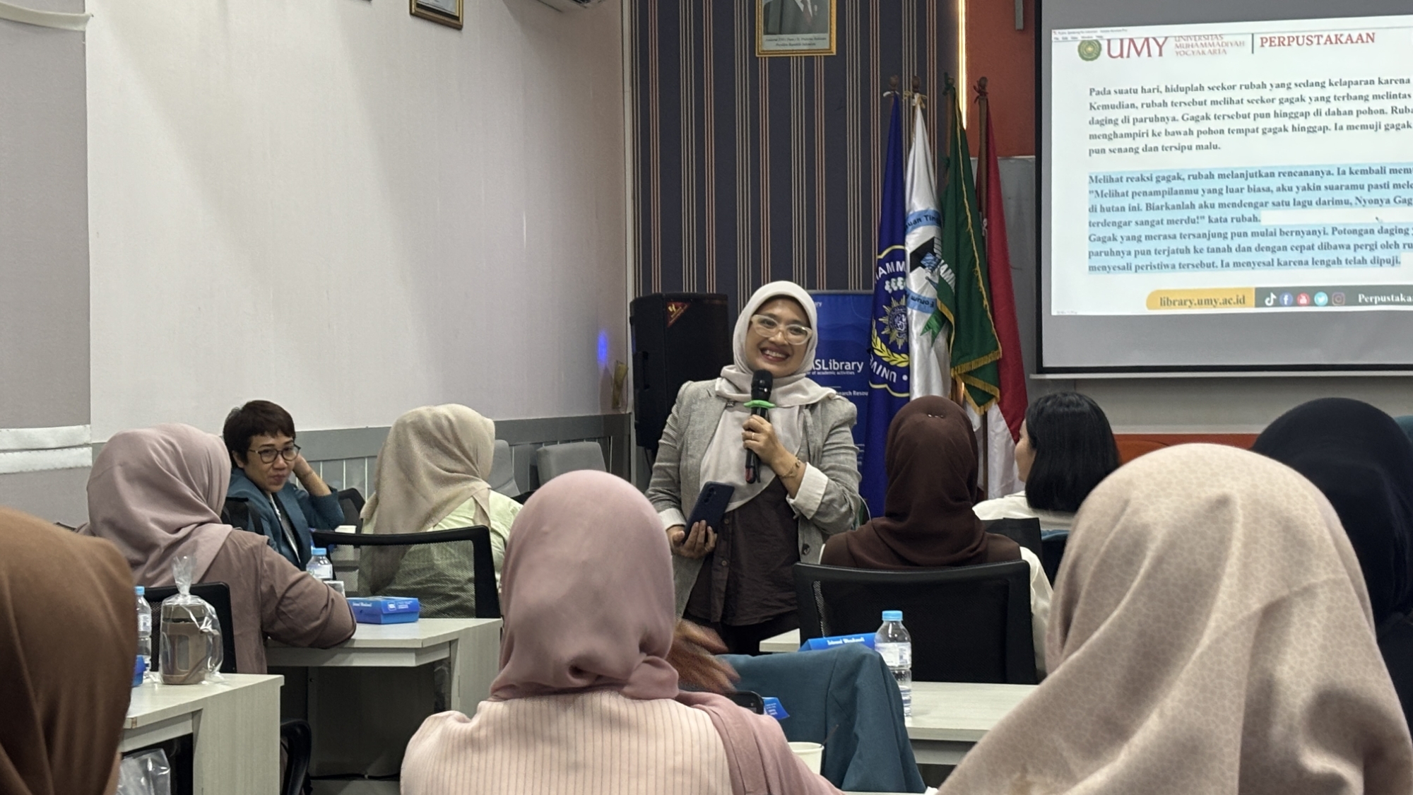 FPPTI Jawa Tengah Gelar Workshop Public Speaking for Librarians di UPT Perpustakaan dan Layanan Digital UMS
